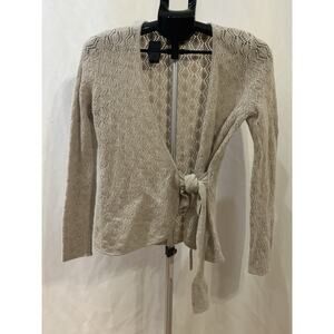 Fenn Wright Manson Lambs Wool Tan Knit Sweater Women's size S